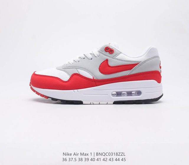 NK Air Max 1 初代复古气垫慢跑鞋 由Tinker Hatfeld和Mark Parker在1987年设计 灵感来自于巴黎蓬皮杜中心 Tinker