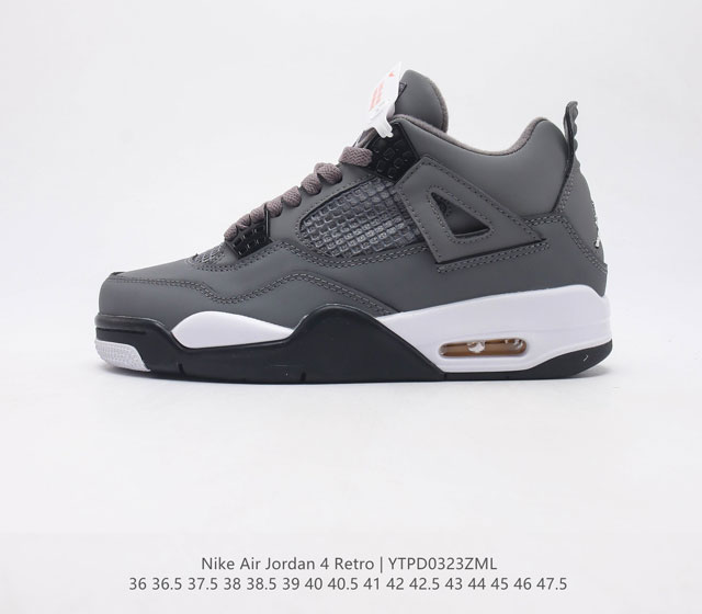 耐克 Nike Air Jordan 4 Retro 男女子 复刻运动鞋时尚篮球鞋 设计灵感源自 1985 年 Air Jordan 1 元年款的经典配色 醒