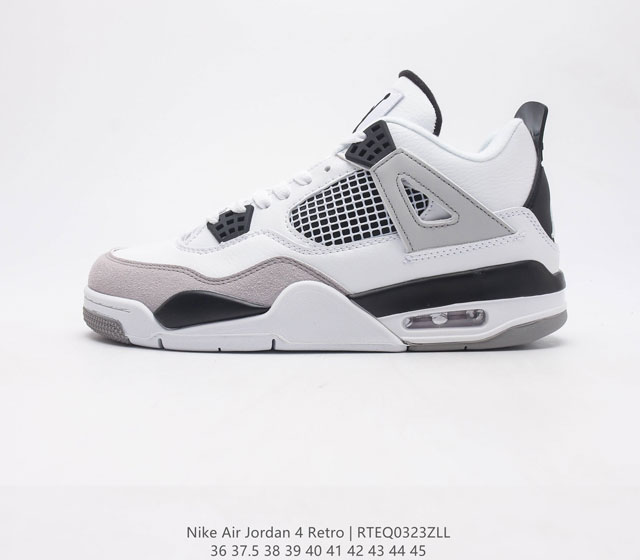 耐克 乔丹Nike Air Jordan 4 AJ4代复古休闲运动文化篮球鞋 秉承轻量化的速度型篮球鞋设计思想完成设计 降低重量的同时提升舒适度 中底延续前作