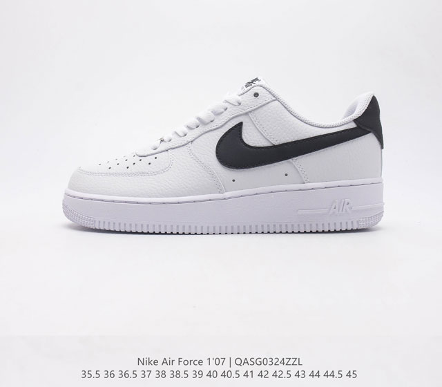 头层皮 耐克 Nike Air Force 1 07 空军一号运动鞋时尚休闲男女士篮球板鞋 设计灵感源自摔跤运动 助你发挥天赋 震撼全场 华丽设计搭配优质鞋面