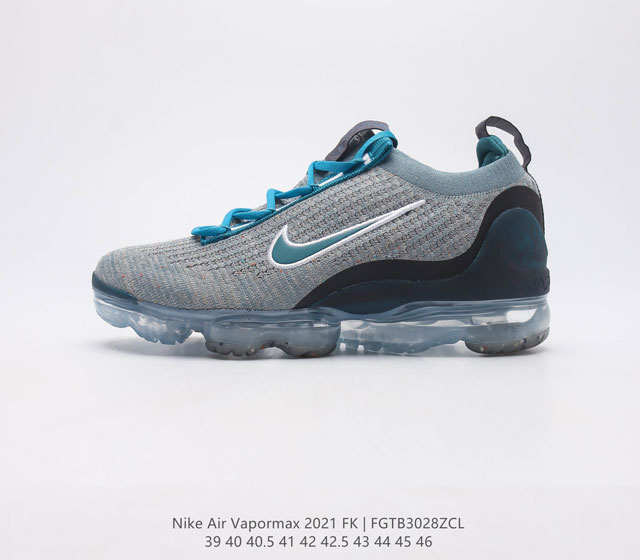 耐克 Nike Air VaporMax 2021 FK 全掌缓震气垫跑鞋时尚运动鞋男女 采用弹力十足的 Flyknit 材料 轻盈透气 易于穿搭 搭配柔软鞋