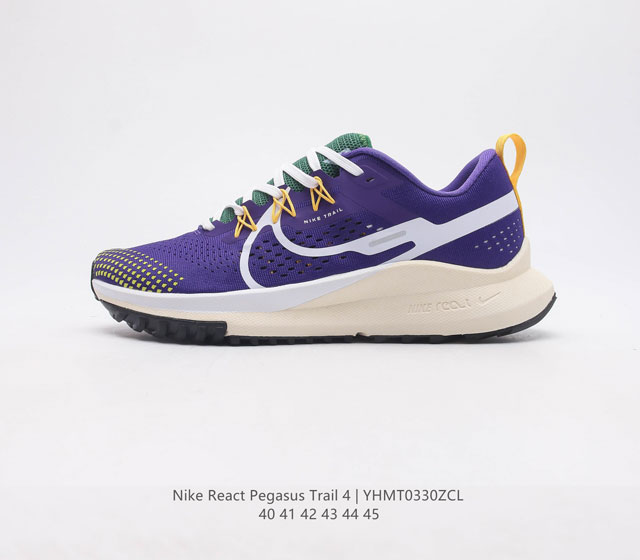 耐克NIKE PEGASUS TRAIL 4男子缓震休闲跑步鞋 大勾#去年高桥盾和Pegasus 36 Trail联名让小编注意到了这双鞋款 今年4代的Peg