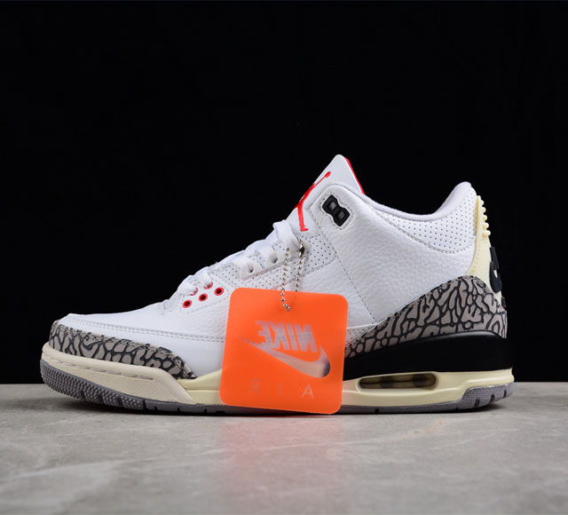 外贸版 Air Jordan 3 White Cement Reimagined AJ3 乔3全新白水泥 头层复刻篮球鞋 DN3707-100 尺码 36 3