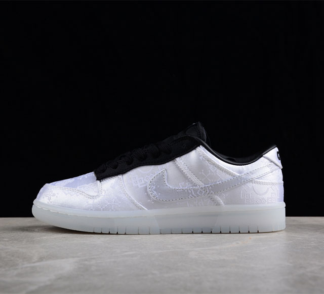 AIR FORCE 1 Clot x Fragment x Nike Dunk Low三方联名 白丝绸 FN0315-110 尺码 35.5 36 36.5