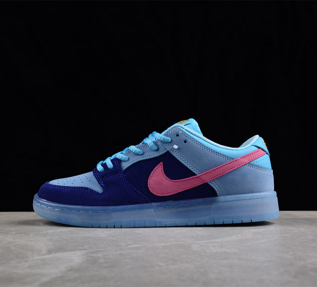 性价版 Run The Jewels x Nike Dunk SB Loe 说唱联名 蓝毛怪 低帮滑板鞋DO9404-400 尺码 36 36.5 37.5