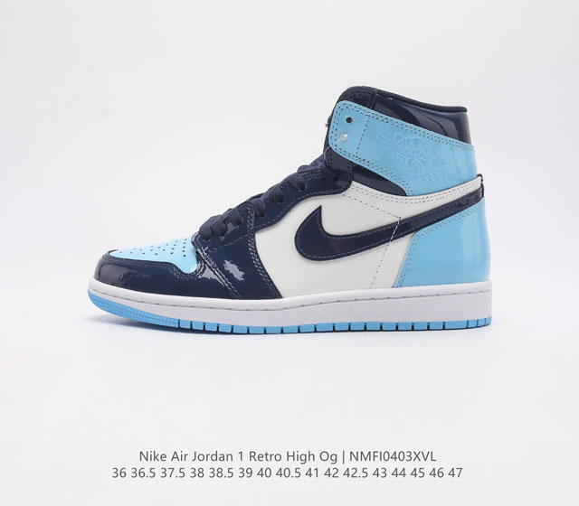 耐克 Nike Air Jordan 1 Retro High OG 乔丹一代篮球鞋复刻运动鞋 皮面高帮板鞋的设计灵感源自运动夹克 带你重温入选球队时刻 采用