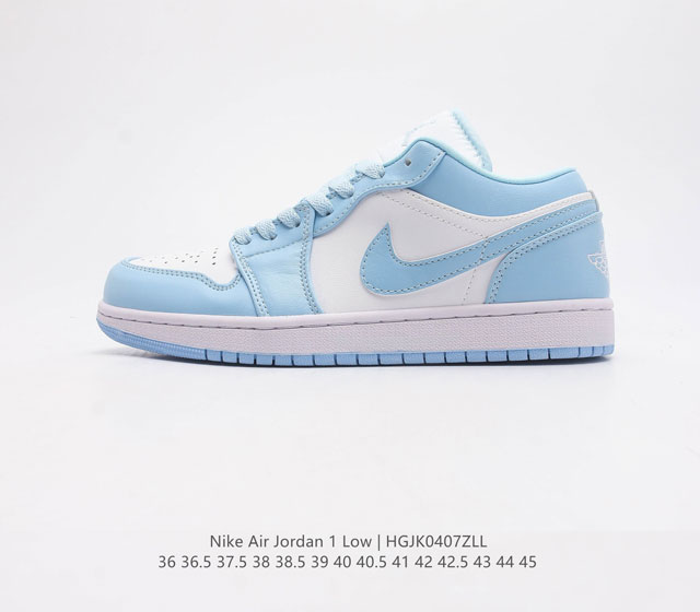 耐克 乔丹Air Jordan 1 Low AJ1 乔1 低帮复古文化休闲运动篮球鞋 1985 年面世的元年款汲取设计灵感 采用简洁大方的经典外观 熟悉中带一