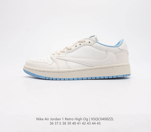 当红嘻哈歌手特拉维斯 斯科特Travis Scott x Tiffany & Co. x Nike Air Jordan 1 Low OG SP Tiffan