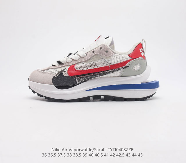 耐克 Sacai X NIKe vaporWaffle 华夫三代3.0走秀重磅联名运动鞋厚底增高慢跑鞋 鞋款由Pegasus与VaporFly两款鞋型的设计元