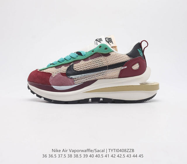 耐克 Sacai X NIKe vaporWaffle 华夫三代3.0走秀重磅联名运动鞋厚底增高慢跑鞋 鞋款由Pegasus与VaporFly两款鞋型的设计元