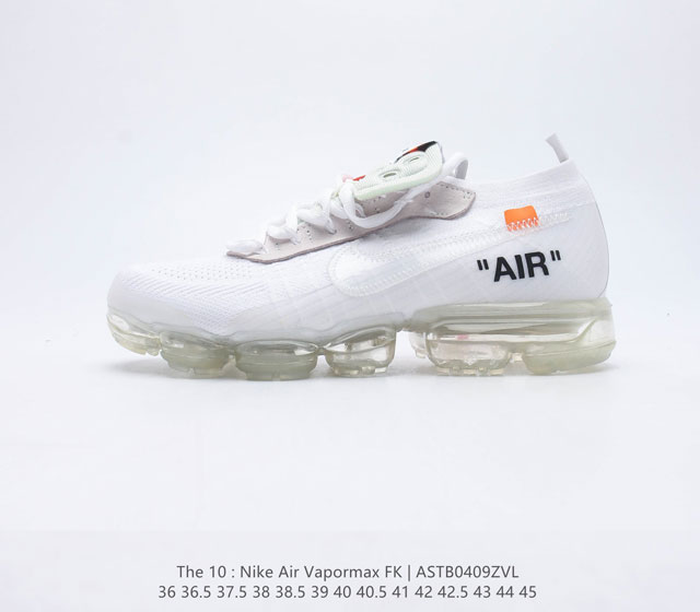 耐克 Nike Air VaporMax FK 全掌缓震气垫跑鞋时尚运动鞋 采用弹力十足的 Flyknit 材料 轻盈透气 易于穿搭 搭配柔软鞋口 勾勒脚踝线