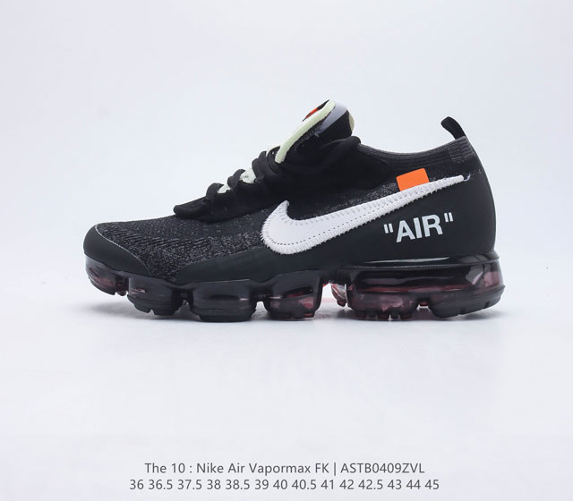 耐克 Nike Air VaporMax FK 全掌缓震气垫跑鞋时尚运动鞋 采用弹力十足的 Flyknit 材料 轻盈透气 易于穿搭 搭配柔软鞋口 勾勒脚踝线