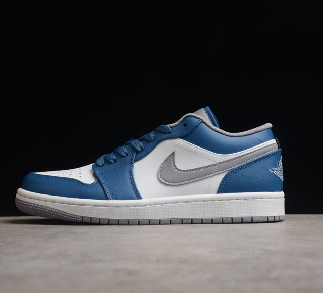 CJ版本Air Jordan 1 Low French Blue AJ1 乔1白蓝色 文化低帮休闲板鞋 553558-412 码数 35.5 36 36.5