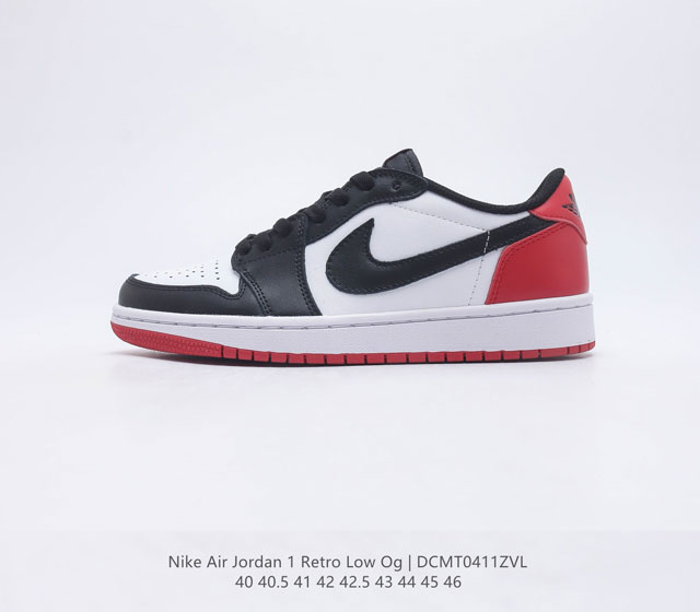 耐克 乔丹Air Jordan 1 Low AJ1 乔1 低帮复古文化休闲运动篮球鞋 1985 年面世的元年款汲取设计灵感 采用简洁大方的经典外观 熟悉中带一