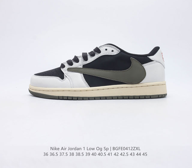 再度当红嘻哈歌手特拉维斯 斯科特Travis Scott x Nike Wmns Air Jordan 1 Low OG Olive AJ1乔丹一代经典低帮文