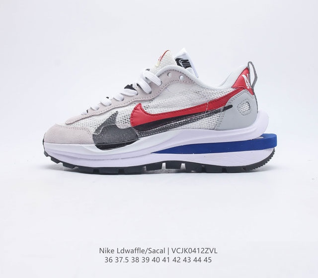 SACAI NIKE LDV Waffle 重磅联名 日式解构美学SACAI联名 NIKE LDV Waffle重叠设计前卫华夫变形休闲慢跑鞋 sacai在S