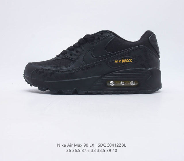 真标耐克Nike Air Max 90 经典复古小气垫缓震跑鞋 鞋面由皮革和织物打造 犀利的条线打造出酷劲十的足视觉效果 织物面增强透气性 穿着极为舒适 经典