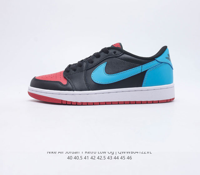 乔丹耐克 Nike Air Jordan 1 Retro low Og 乔1 低帮复古文化休闲运动篮球鞋 1985 年面世的元年款汲取设计灵感 采用简洁大方的