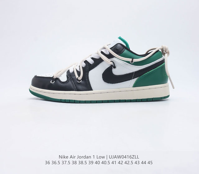 真标 耐克 Nike Air Jordan1 Low AJ1乔丹一代 解构绑带低帮经典复古文化休闲运动篮球鞋 原鞋开模 拒绝公底 购置原厂同步原材料 都有细节