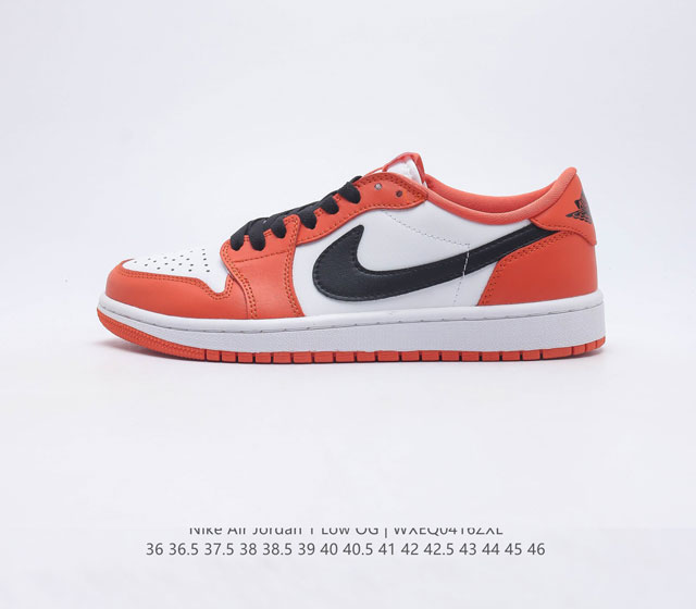 头层皮 耐克 乔丹Air Jordan 1 Low AJ1 乔1 低帮复古文化休闲运动篮球鞋 1985 年面世的元年款汲取设计灵感 采用简洁大方的经典外观 熟