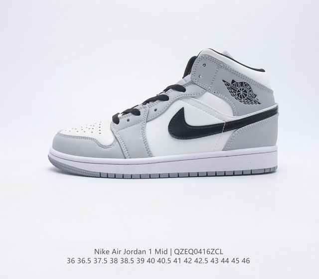 耐克 NIKE AIR JORDAN 1 MID AJ1乔1运动鞋复古休闲篮球鞋 高帮设计 提高了与足部的贴合度 给人不一样的穿着体验 高帮的设计给人帅气的印