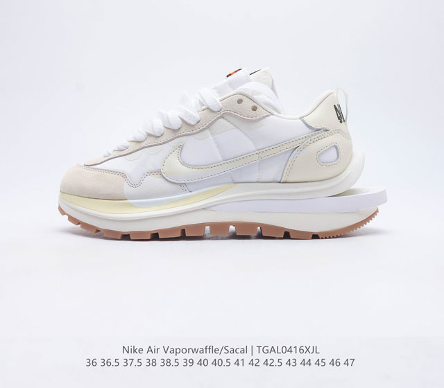 纯原 耐克 Sacai X NIKe vaporWaffle 华夫三代3.0走秀重磅联名运动鞋厚底增高慢跑鞋 鞋款由Pegasus与VaporFly两款鞋型的