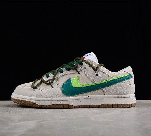 Nk SB Dunk Low 85 淡绿双勾 绑带解构 SB低帮运动休闲板鞋 DO9457-100 尺码 36 36.5 37.5 38 38.5 39 40