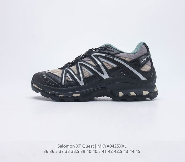 萨洛蒙 Salomon XT-Quest ADV Beige 萨洛蒙 探索者系列户外越野跑鞋 鞋面采用SENSIFIT贴合技术 全方位贴合包裹脚型 鞋跟部鞋底