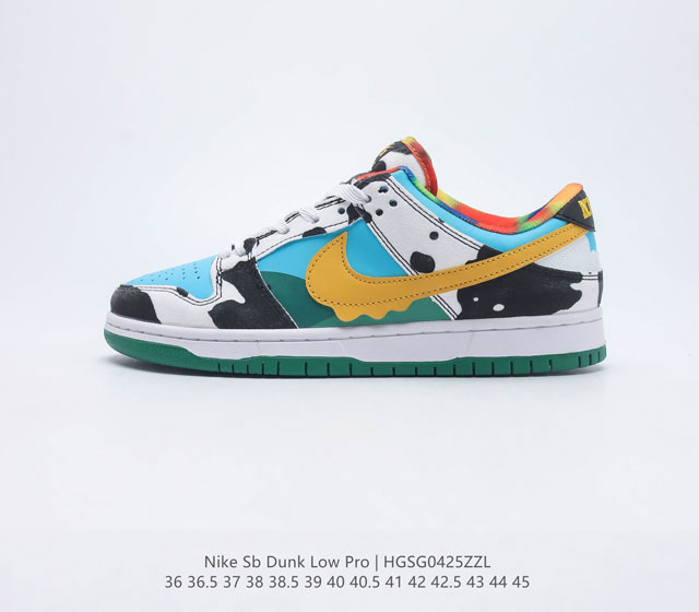 真标 耐克Nike SB Dunk Low Pro 复古低帮 休闲运动滑板板鞋 采用脚感柔软舒适ZoomAir气垫 有效吸收滑板等极限运动在落地时带来的冲击力