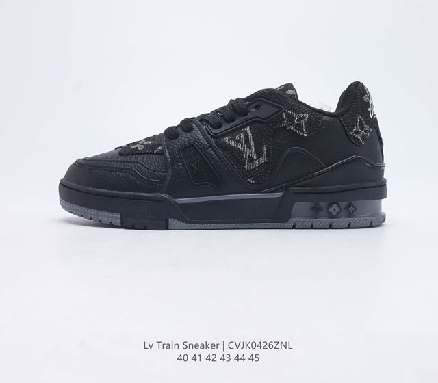 全新LV男士运动鞋 路易威登Louis vuitton Trail Sneaker Low休闲运动文化百搭篮球板鞋 原装一致TPR光泽鞋底#耐弯折滴塑支持片#