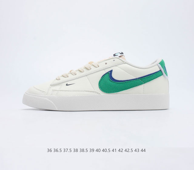 真标 NK Blazer Low 77 SE NN复古经典开拓者 颇具辨识度的Nike Blazer Mid配色 将于今年回归登场 Swoosh配色填充 鞋款