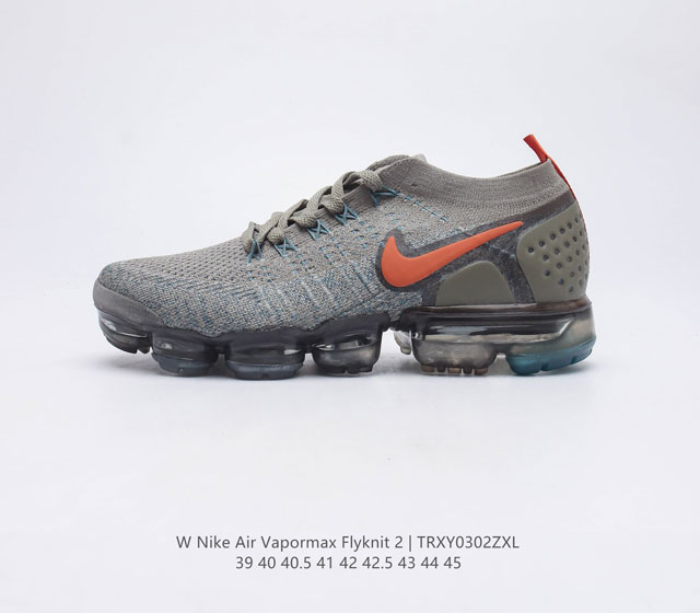 公司级 耐克 Nike Air VaporMax Flyknit 2二代全掌大气垫男子运动鞋蒸汽跑鞋网面透气新款潮流百搭缓震慢跑鞋 Nike Air Vapo