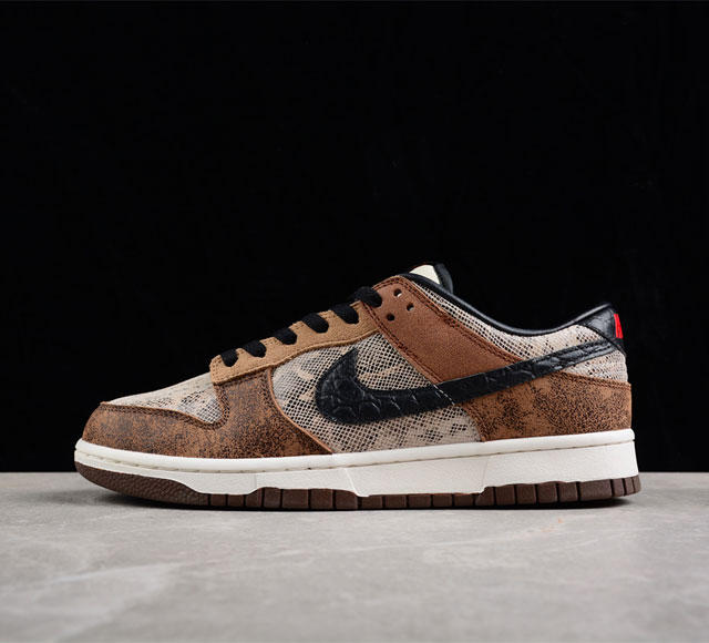 Nk SB Dunk Low CO.JP 潮流 棕黑蛇纹 低帮休闲滑板鞋 FJ5434-120 尺码 36 36.5 37.5 38 38.5 39 40 4