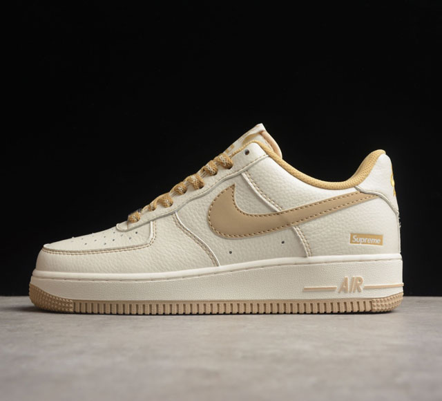 Supreme x Nk Air Force 1 07 Low 米卡其 联名空军一号低帮休闲板鞋 官方货号 SU0220-011 打造纯正空军版型#专注外贸渠