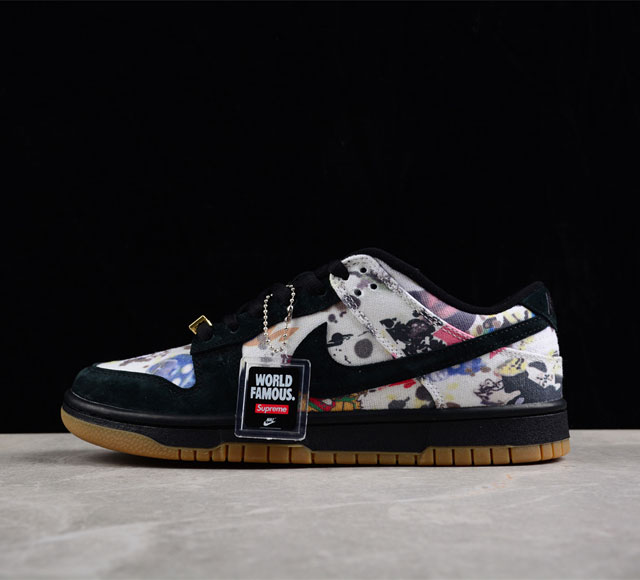 纯原版本 Supreme x Nk SB Dunk Low Rammellzee 联名款 SB低帮运动休闲板鞋 FD8778-001 尺码 36 36.5 3