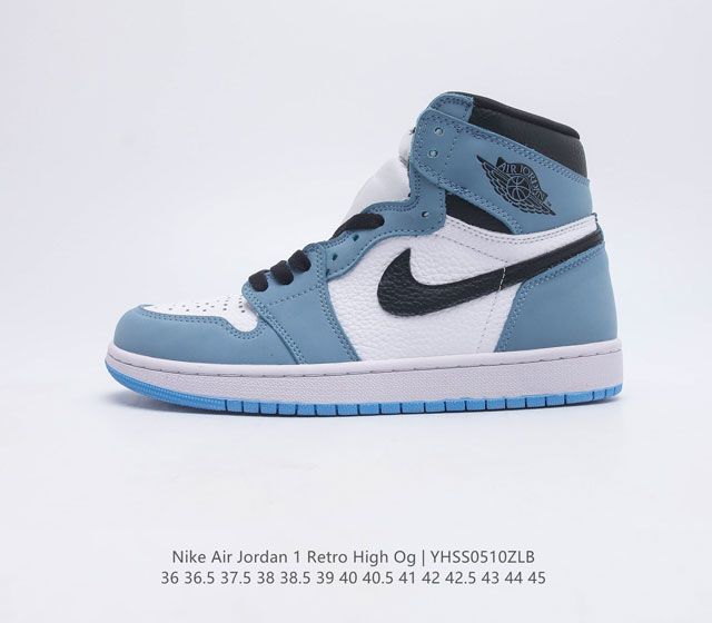 头层特价 耐克 Nike Air Jordan 1 Retro High OG 乔丹一代篮球鞋复刻运动鞋 皮面高帮板鞋的设计灵感源自运动夹克 带你重温入选球队