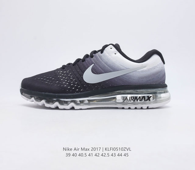 NIKE 耐克 Air Max 2017 男士跑鞋全掌气垫缓震休闲运动跑步鞋 NikeAir Max2017是Nike Air Max系列的2017年旗舰款跑