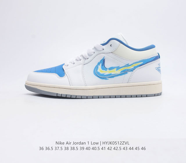 耐克 乔丹Air Jordan 1 Low AJ1 乔1 低帮复古文化休闲运动篮球鞋 1985 年面世的元年款汲取设计灵感 采用简洁大方的经典外观 熟悉中带一