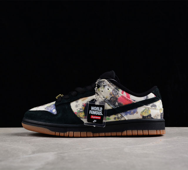 性价版 Supreme x Nk SB Dunk Low Rammellzee 联名款 SB低帮运动休闲板鞋 FD8778-001 尺码 36 36.5 37