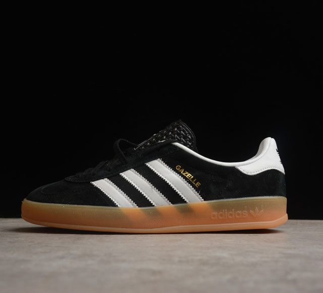 adidas originals Gazellendoor 耐磨轻便休闲板鞋 乌黑色 货号 H06259 尺码 35 36 36.5 37.5 38 38.5