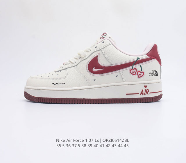 情人节白粉红耐克 Nike Air Force 1 Low 樱桃小勾 空军一号低帮百搭休闲运动板鞋 柔软 弹性十足的缓震性能和出色的中底设计 横跨复古与现代的