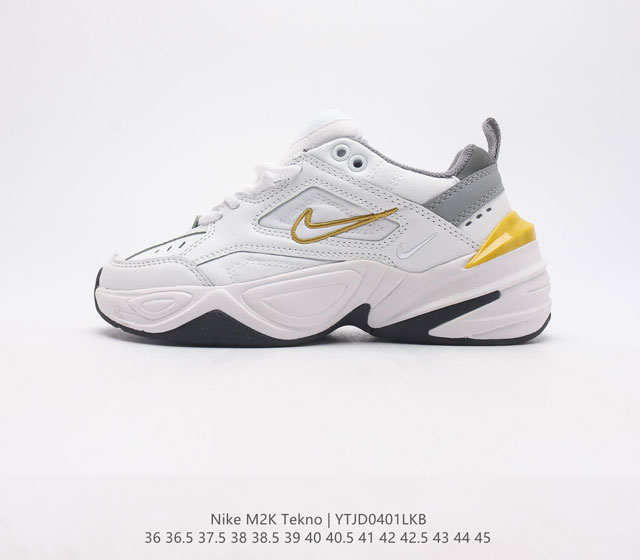 耐克 Nike M2K Tekno 男女子运动鞋厚底老爹鞋经典复古休闲慢跑鞋 从 Monarch 系列汲取灵感 以太空时代细节演绎未来风范 分层鞋面借鉴自元年款