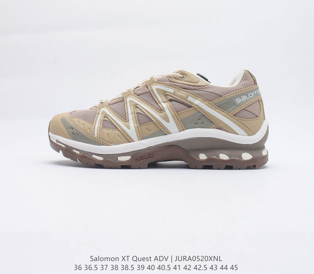 萨洛蒙 Salomon XT Quest ADV Beige 萨洛蒙 探索者系列户外越野跑鞋 鞋面采用SENSIFIT贴合技术 全方位贴合包裹脚型 鞋跟部鞋底