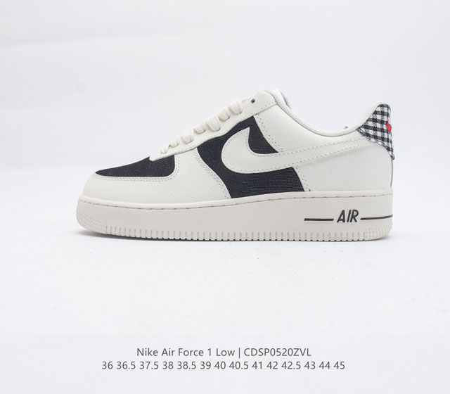 耐克Nike Air Force 1 Low 空军一号低帮百搭休闲运动板鞋 柔软 弹性十足的缓震性能和出色的中底设计 横跨复古与现代的外型结合 造就出风靡全球