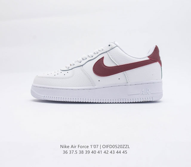 耐克Nike Air Force 1 07 空军一号低帮百搭休闲运动板鞋 柔软 弹性十足的缓震性能和出色的中底设计 横跨复古与现代的外型结合 造就出风靡全球三