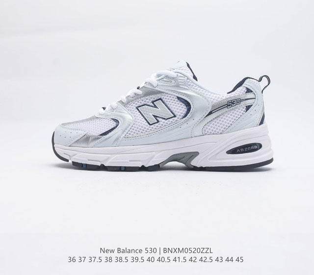 新百伦 NB New Balance MR530系列复古老爹风网布跑步休闲运动鞋 小众老爹鞋 New Balance 530系列鞋款最早风靡于 2000 年初