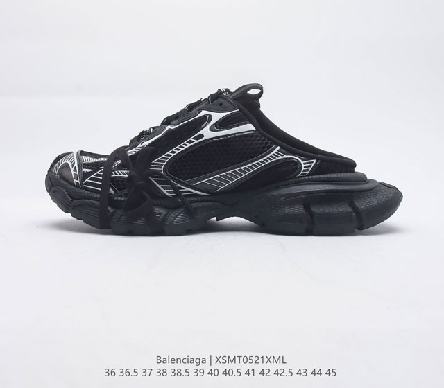 BALENCIAGA Sneakers 巴黎世家网布系带低帮半拖走秀复古老爹鞋 时尚包头运动鞋 全套原纸板楦头开发 最原汁原味的灵魂版型 胶水把控整洁度追求极