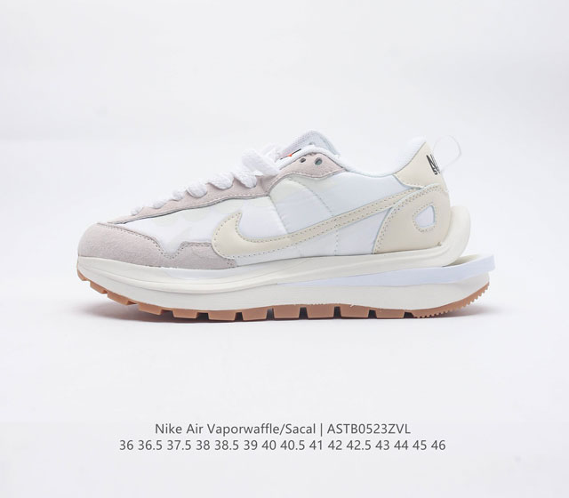 耐克 Sacai X NIKe vaporWaffle 华夫三代3.0走秀重磅联名运动鞋厚底增高慢跑鞋 鞋款由Pegasus与VaporFly两款鞋型的设计元