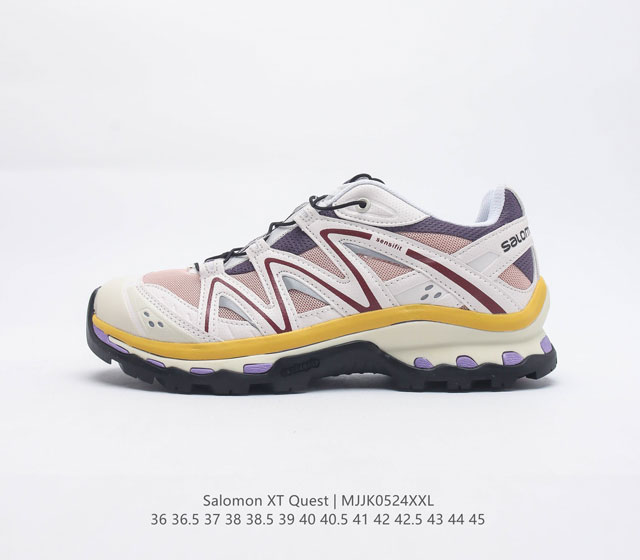 萨洛蒙 男女款 Salomon XT Quest ADV Beige 萨洛蒙 探索者系列户外越野跑鞋 鞋面采用SENSIFIT贴合技术 全方位贴合包裹脚型 鞋