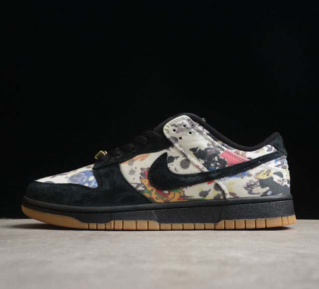 Supreme x Nk SB Dunk Low Rammellzee 联名款 SB低帮运动休闲板鞋 FD8778 001 S26 尺码 37.5 38 38